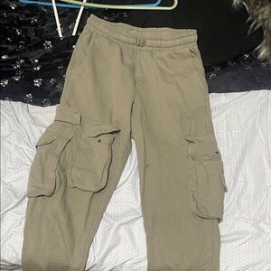 Zara Kids Casual Cargo Pants in Olive